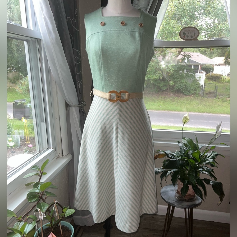 Vintage 60s retro dress and belt